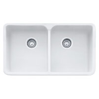 Fireclay apron front sink